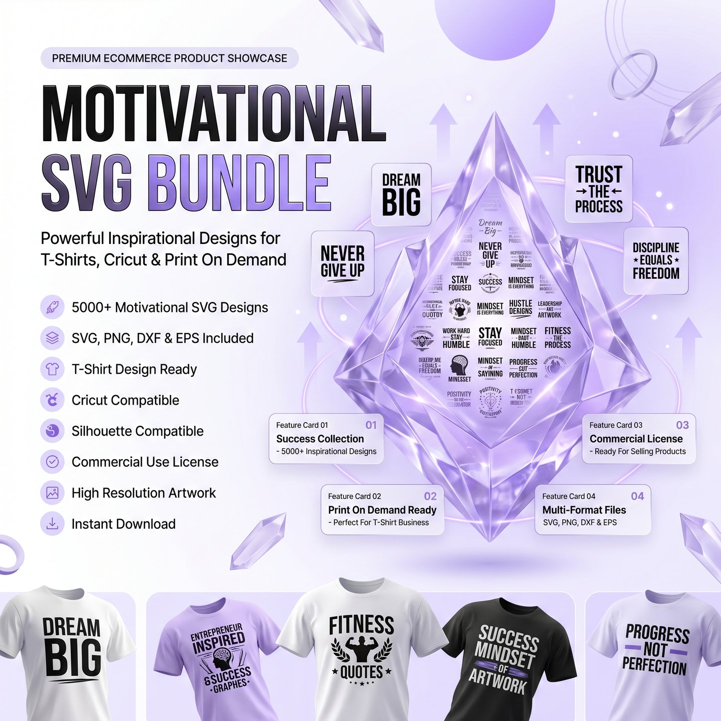 Motivational SVG Bundle for T-Shirt Design