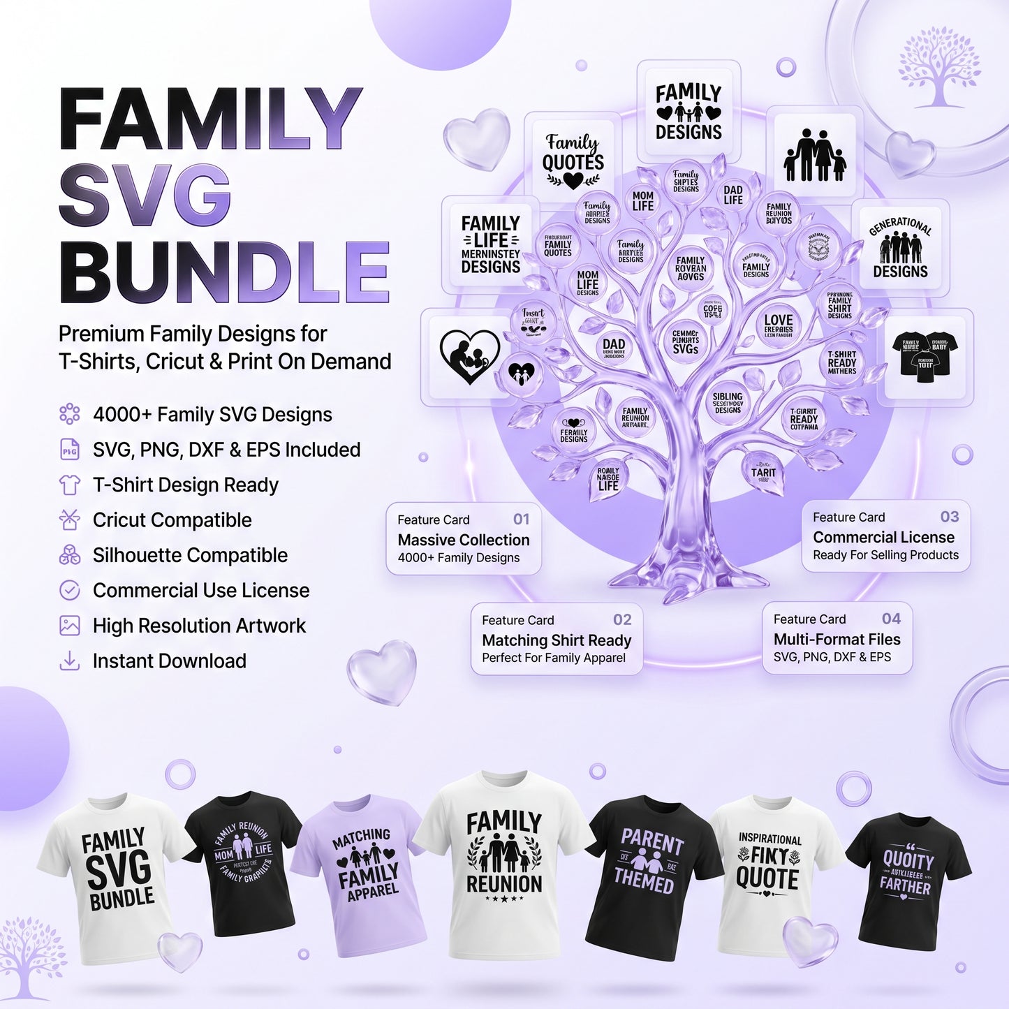 Family SVG Bundle for T-Shirt Design
